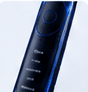 Trimova Pro handle showing 5 sonic cleaning modes