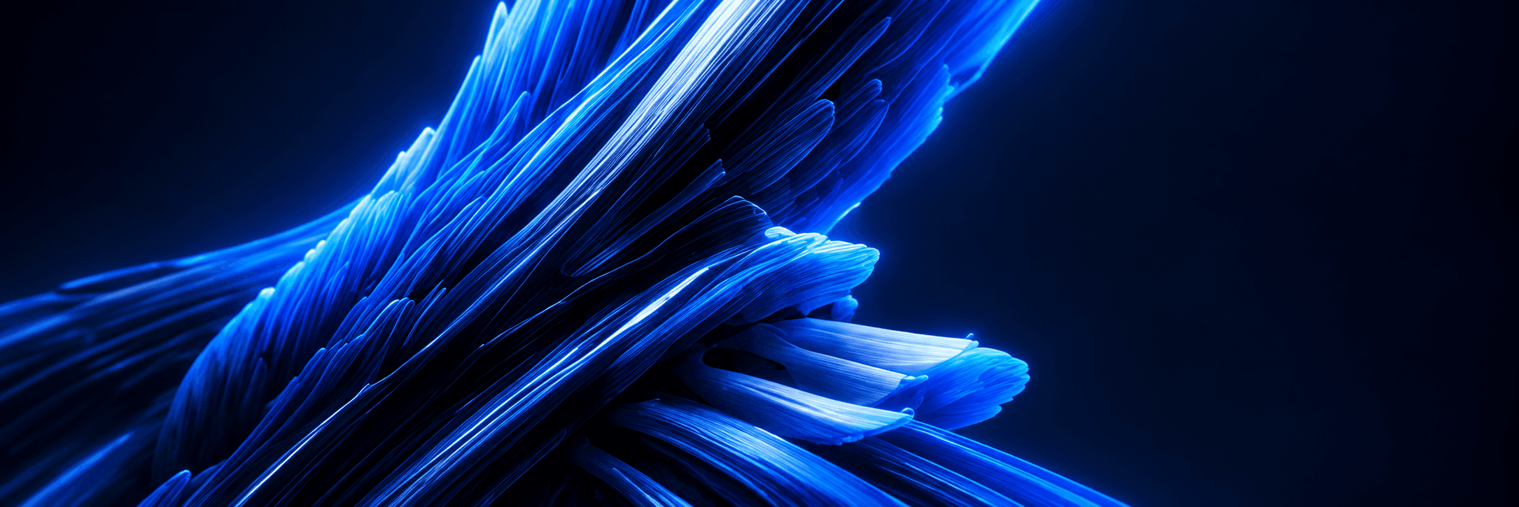 Electric blue fibre splash background